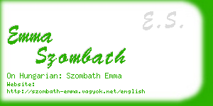 emma szombath business card